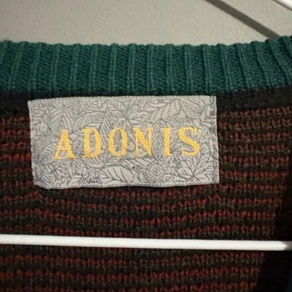 Adonis brand size M striped Style Multicolor Sweater, acrylic and wool blend - Picture 5 of 5